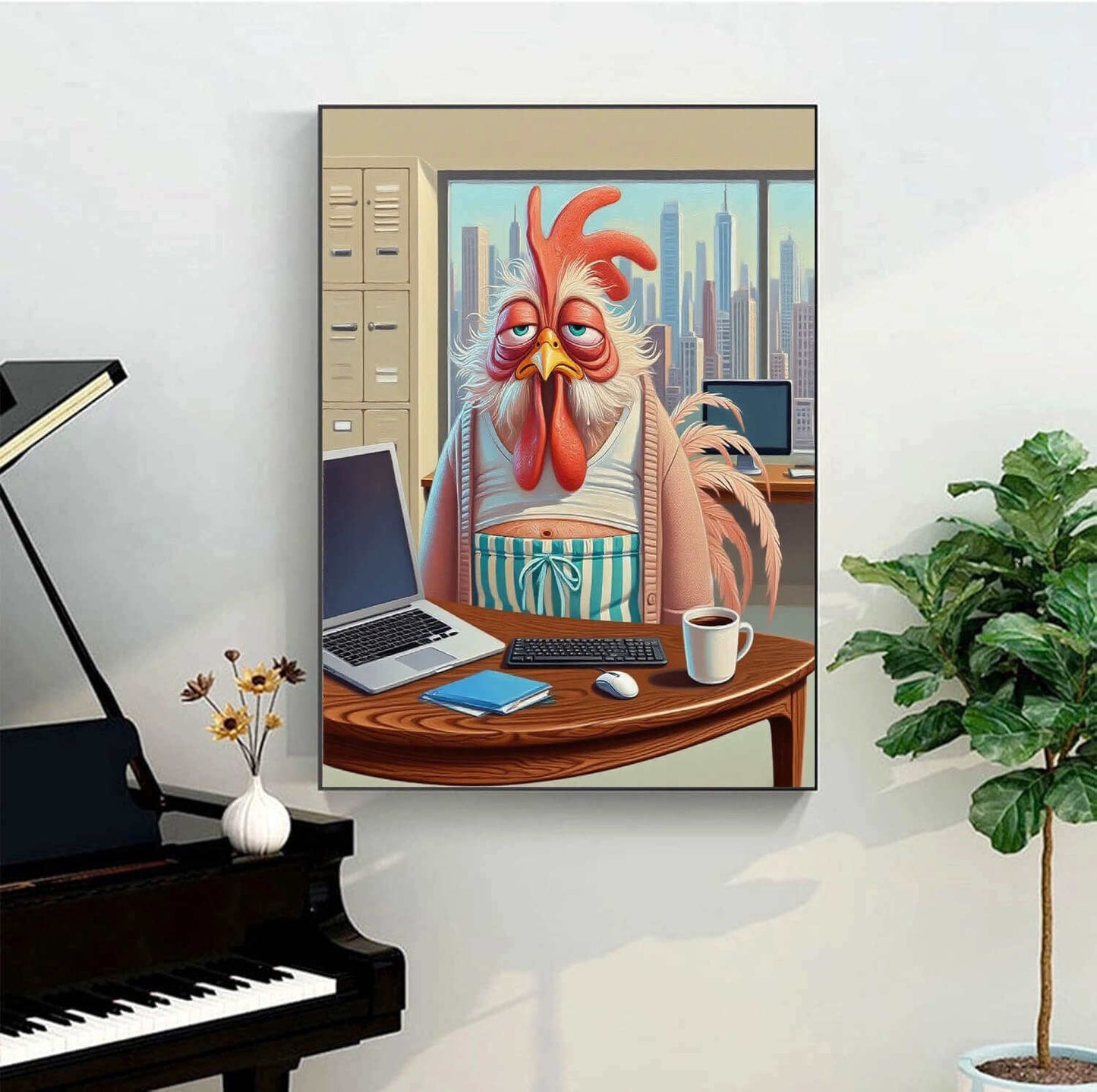 Chickens at work paint by numbers