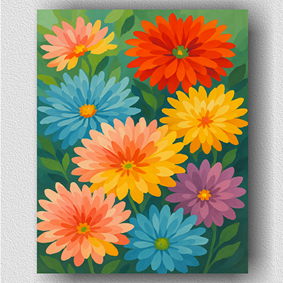 collection of colorful daisie