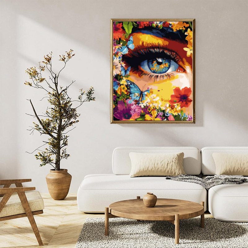 Eye with flowers 01