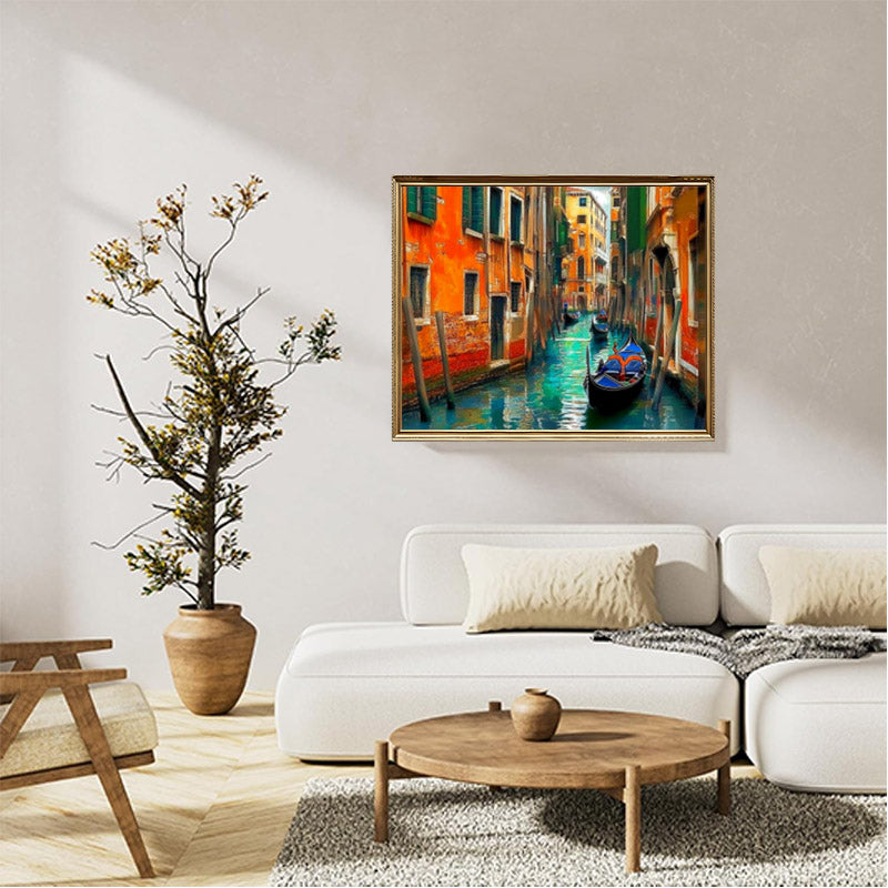 Colorful venetian canals