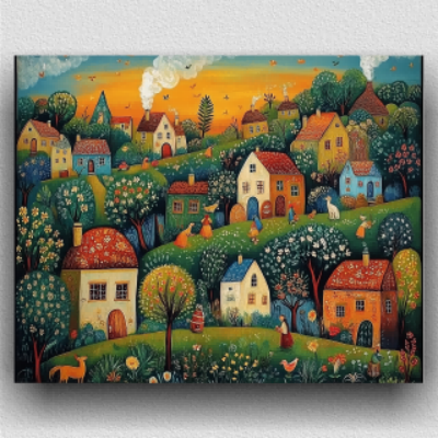Village painting