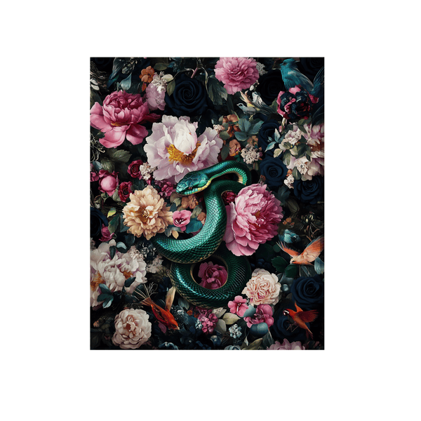 Flowers and snake 01