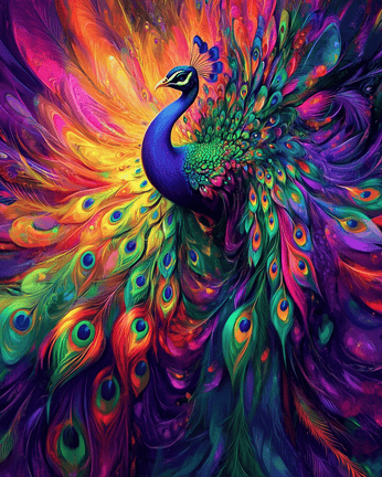 Colorful peacock 01