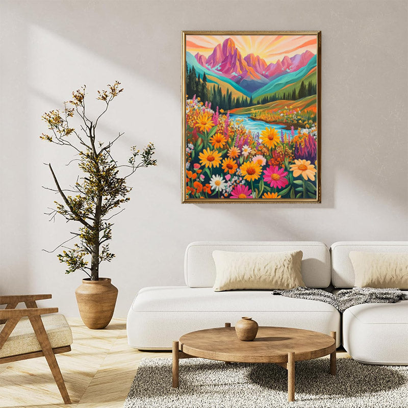 Colorful Mountains flowers 01