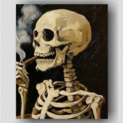 Smoking skeleton