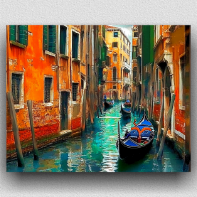 Colorful venetian canals