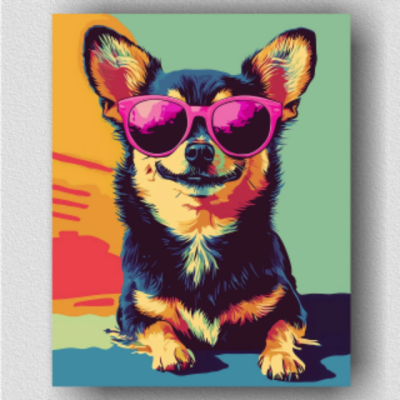 Chihuahua wearing sunglasses 01