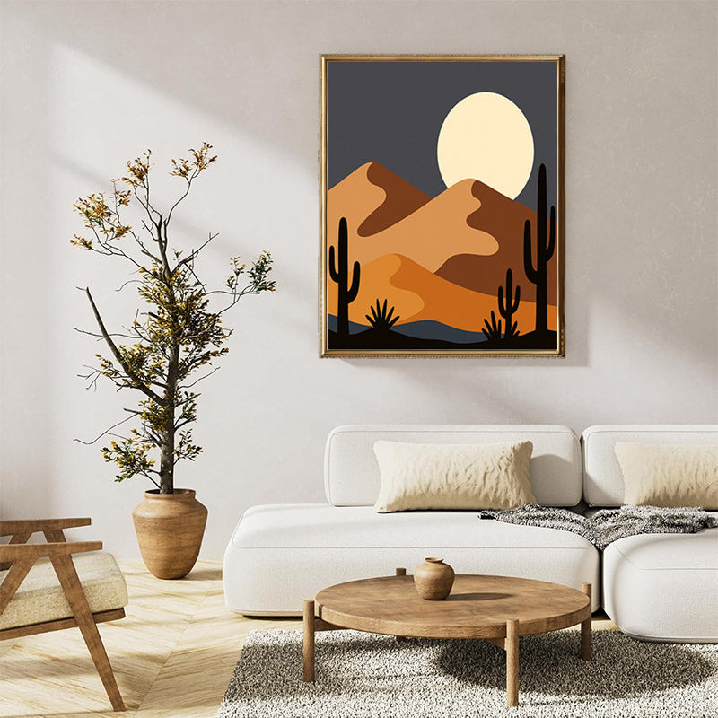 Minimalist desert landscape