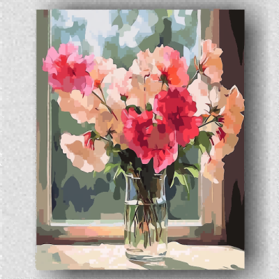 Pink and red flowers 01