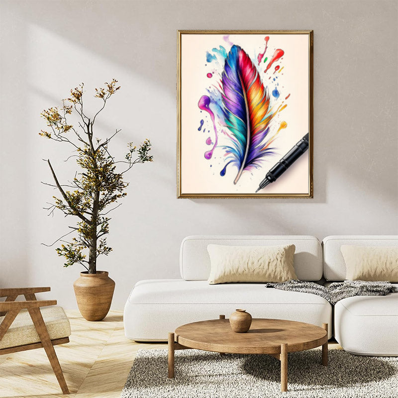Rainbow feather 01