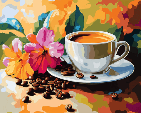 Flower and Coffee Cup 01