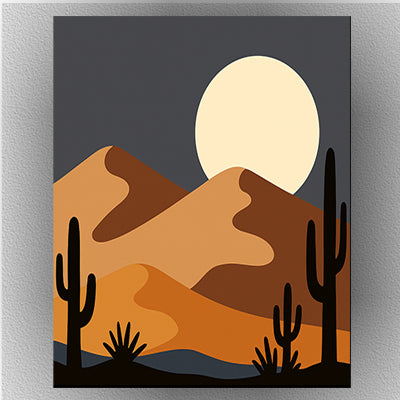 Minimalist desert landscape