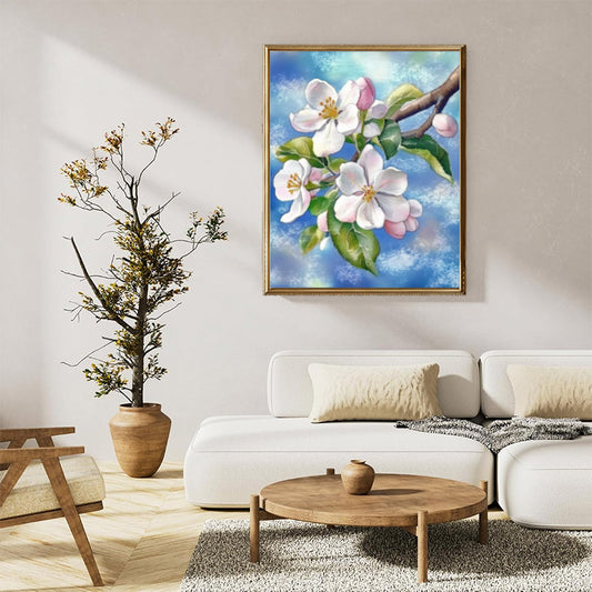 White and light pink flowers