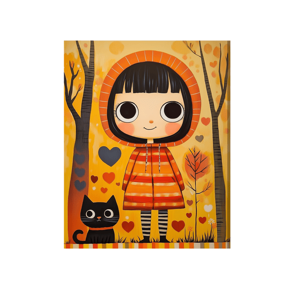 Girl and Cat