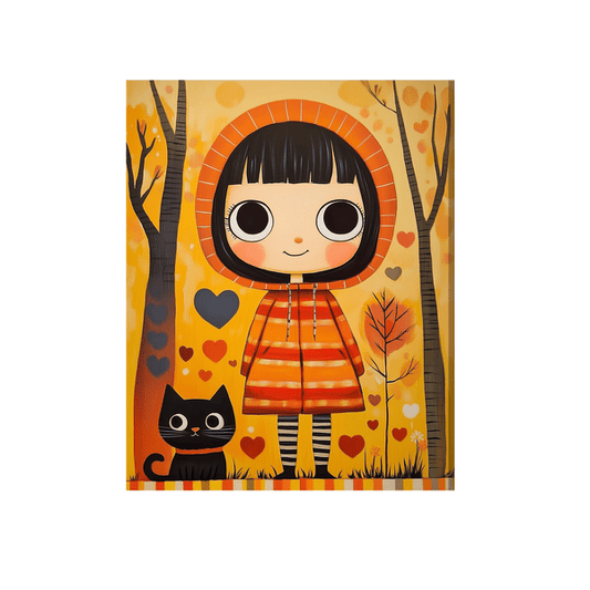 Girl and Cat