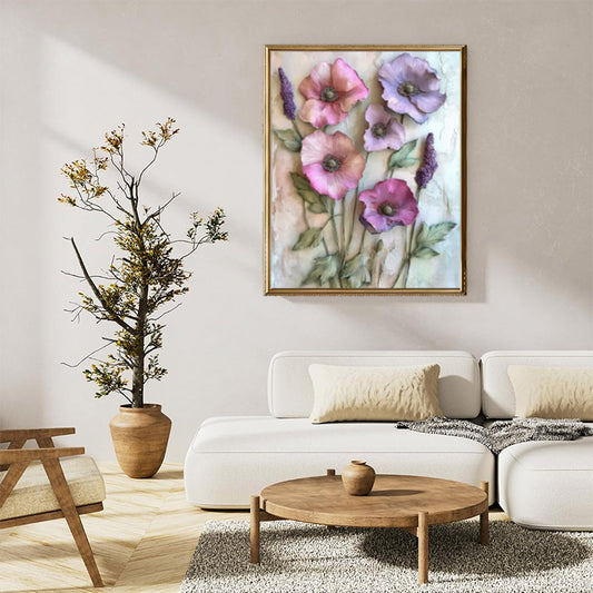 3D Textured Florals 01