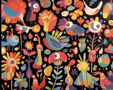 Psychedelic Pattern Animals 01