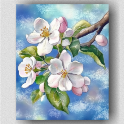 White and light pink flowers