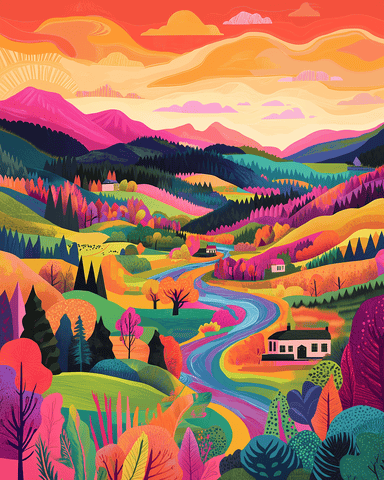 Colorful Hill House 01