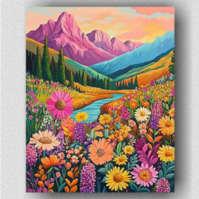 Colorful Mountains flowers 08