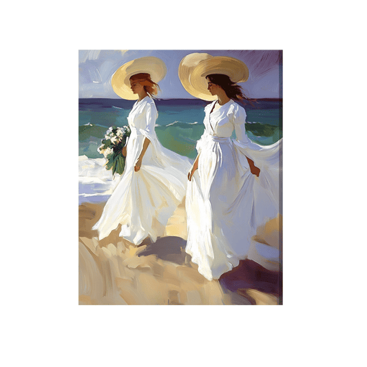 Gentle women in white