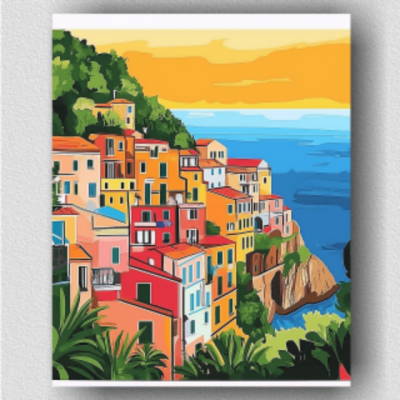 Colorful coastal town 01