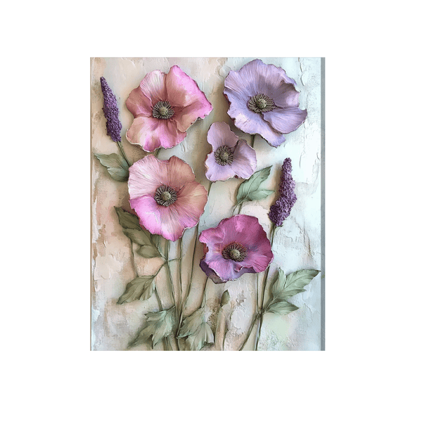 3D Textured Florals 01