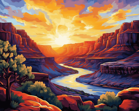 Valley River Sunset 01