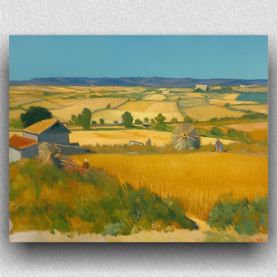 Farmers harvesting