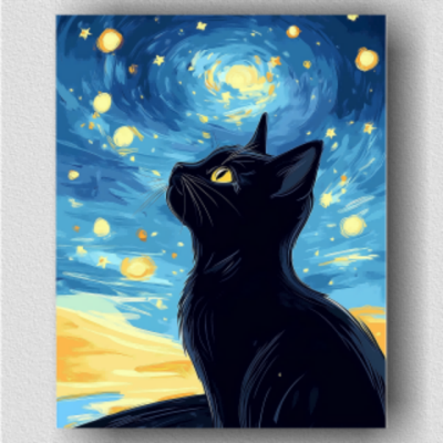 Starry sky cat 01