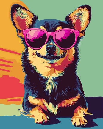 Chihuahua wearing sunglasses 01