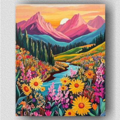 Colorful Mountains flowers 07