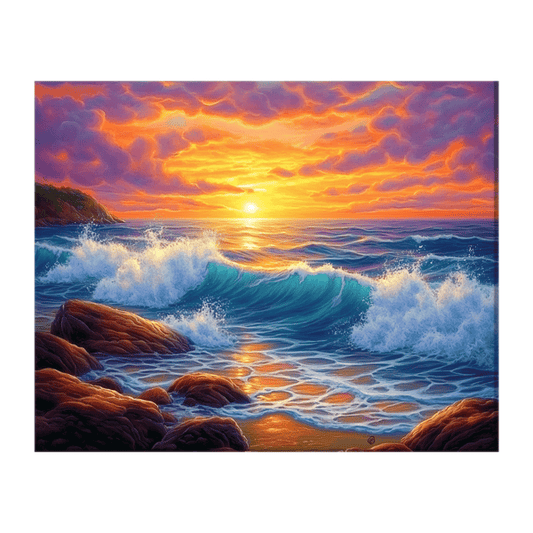 Ocean waves crashing