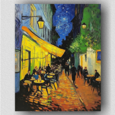 Outdoor cafe scene