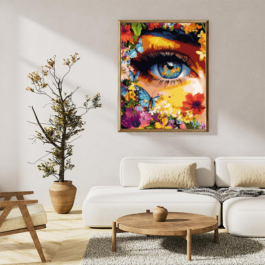 Eye with flowers 01
