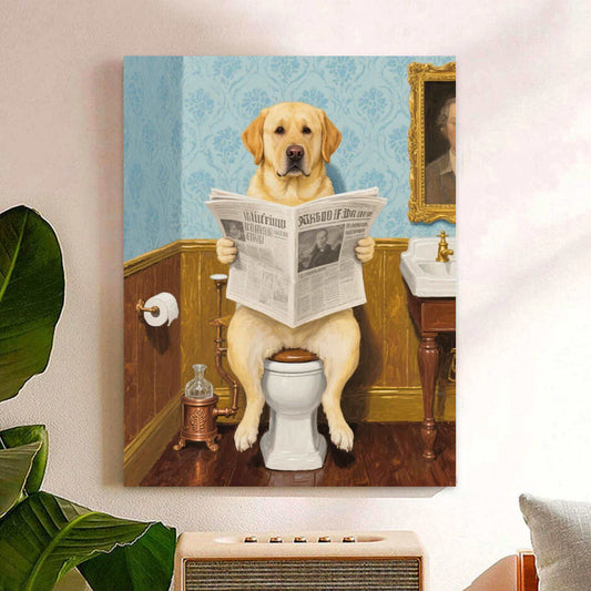 Dog going to the toilet paint by numbers