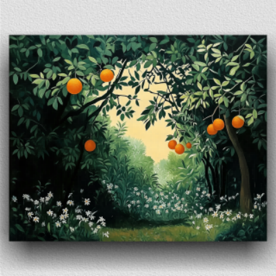 Orange fruit tree
