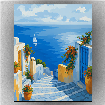 Greek coastal village