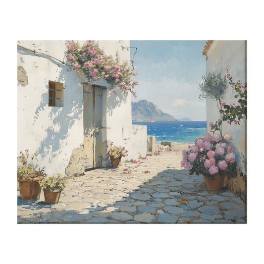 Sea view from the courtyard