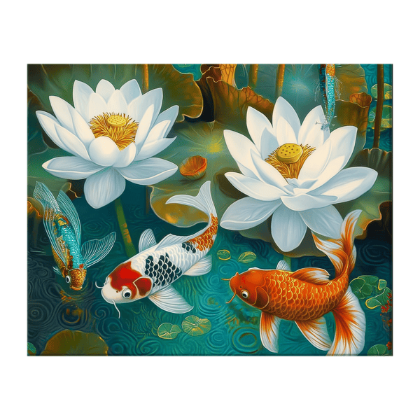 Water lilies dragonflies