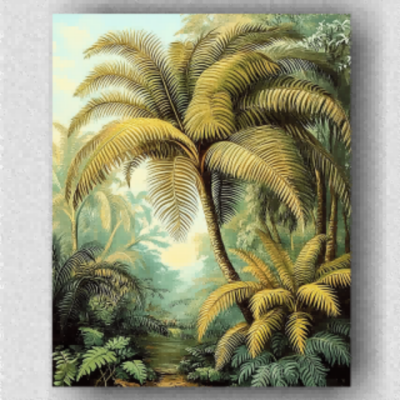 Ferns and palm trees