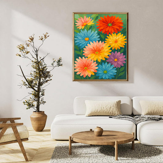 collection of colorful daisie