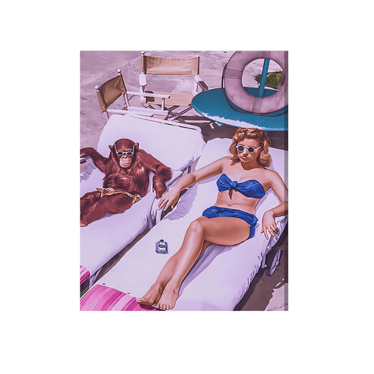 Beach Monky and Woman