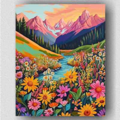 Colorful Mountains flowers 02