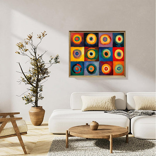Colorful squares and circles