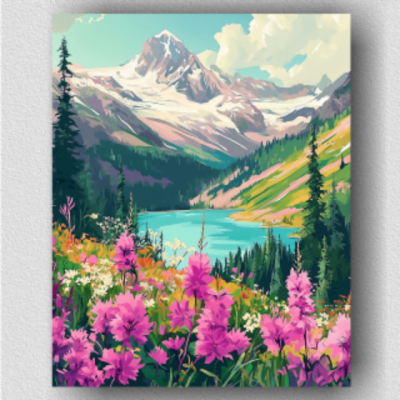 Colorful Mountain Landscape 01