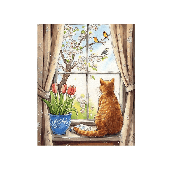 Fluffy orange cat
