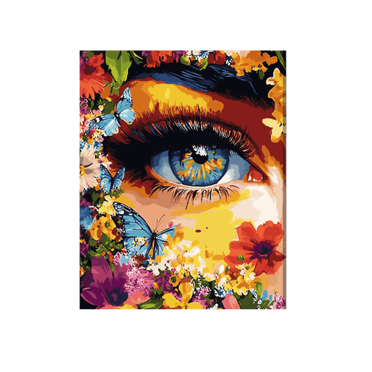 Eye with flowers 01