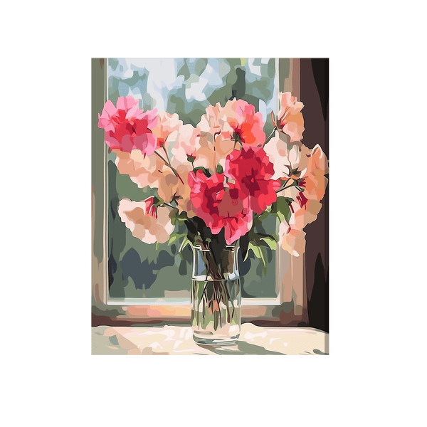 Pink and red flowers 01