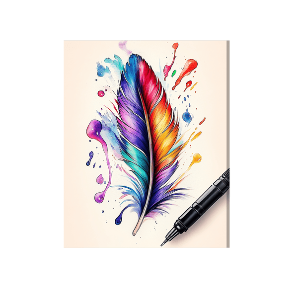 Rainbow feather 01